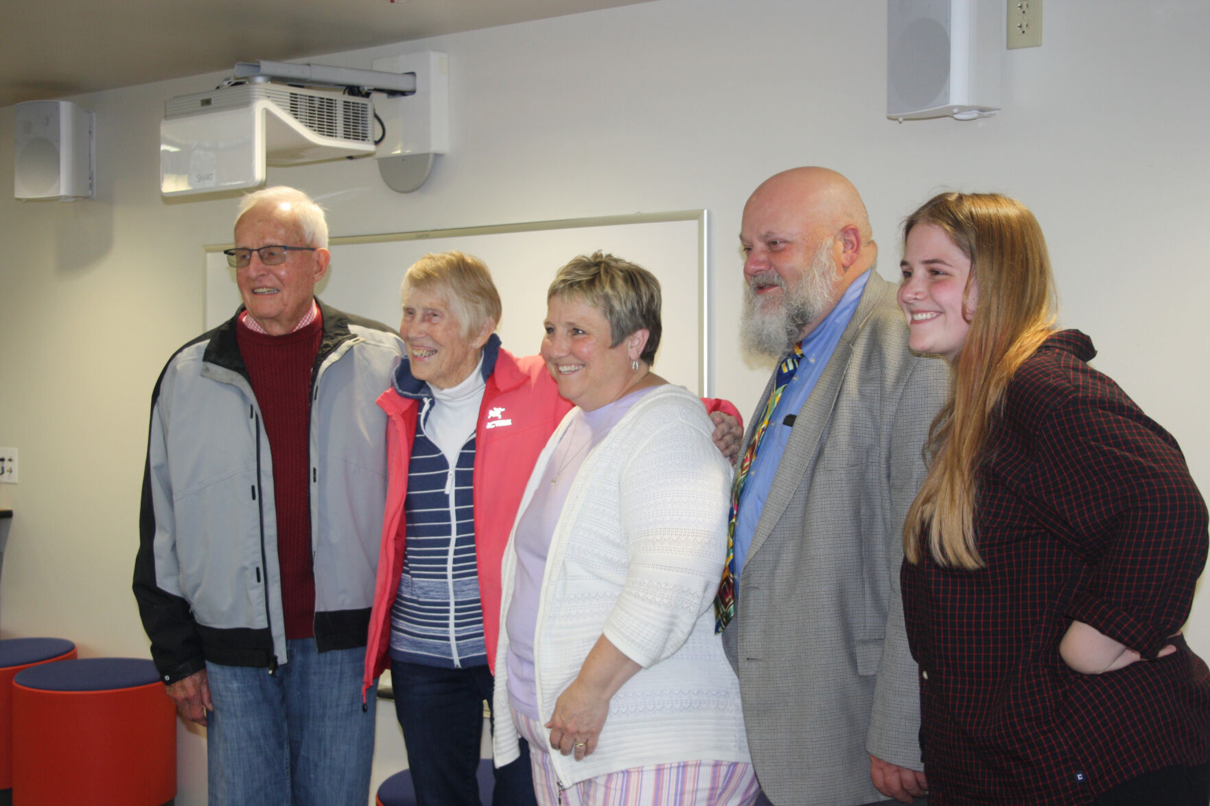 Williams with family
